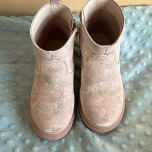Cat and Jack floral toddler size 10 boots